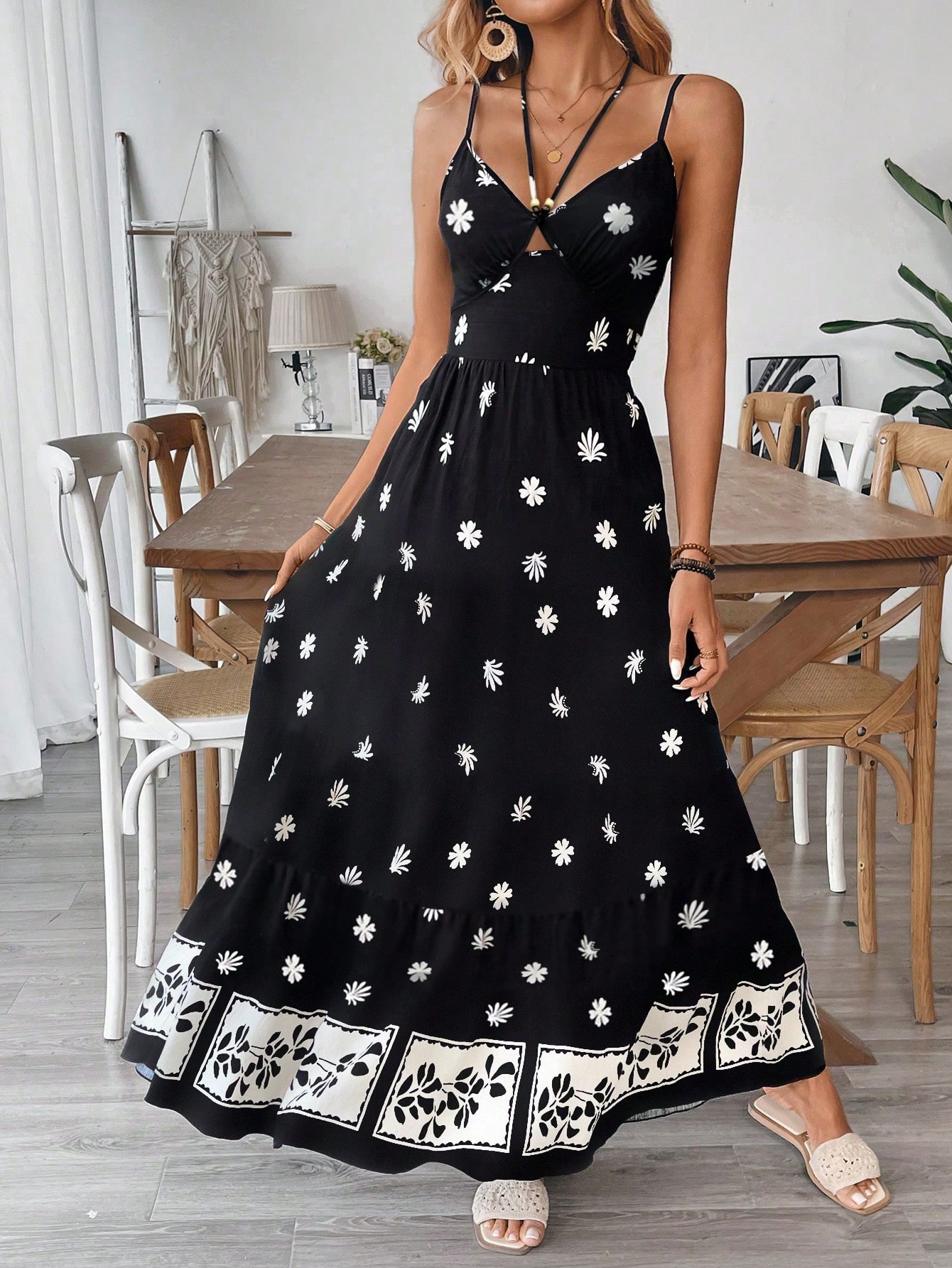 Boho Summer Beach Maxi Dress - 2026 New Summer Women Boho Floral