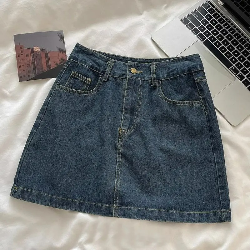 Skirts - Y2K Denim Skirt Set: Vintage Japanese