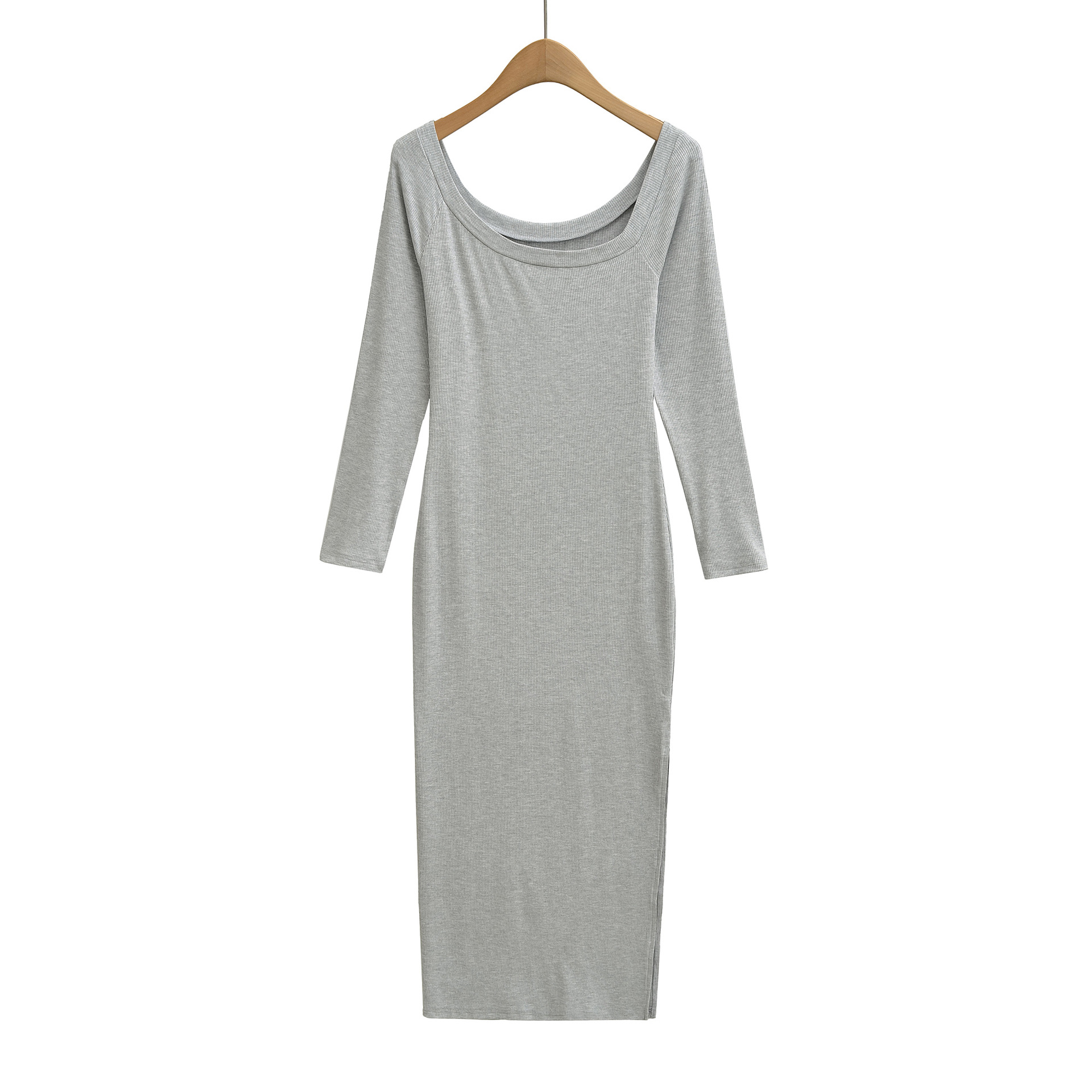 Ribbed Dress For Women Square  - огляд і ціна Bodycon Long Sleeve Ribbed Dress