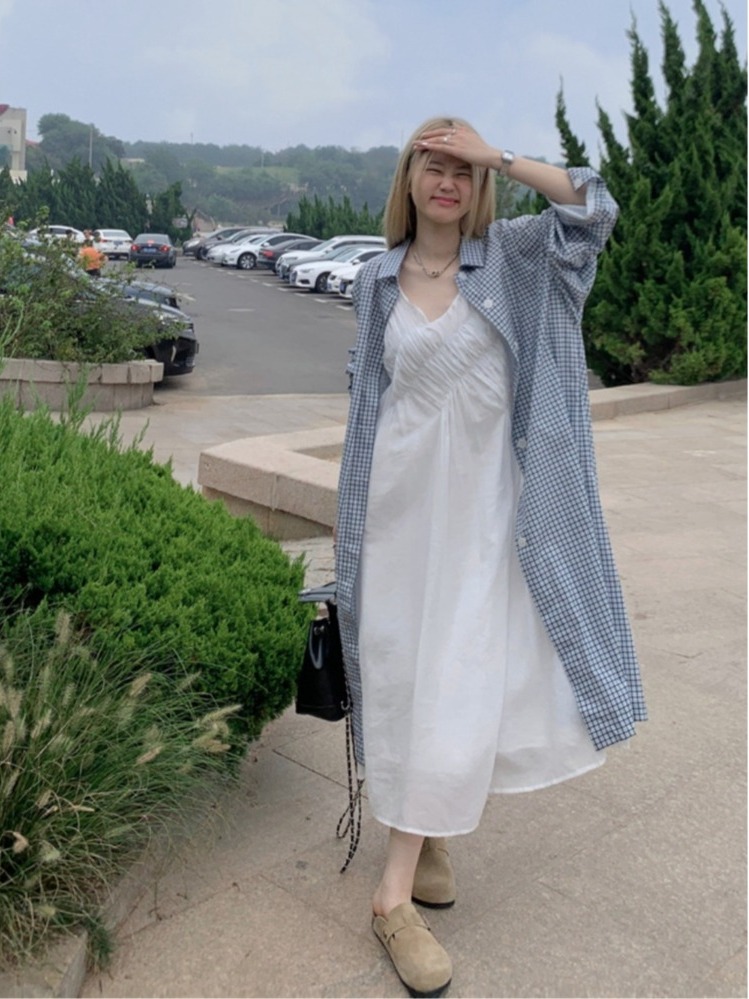 Chic plus Size Set Lazy Style  - огляд і ціна Korean Style A Line Shirt Dress