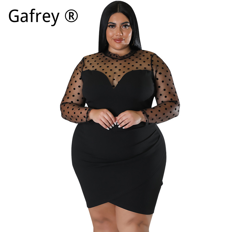 XXL 3XL 4XL 5XL Plus Size Wome - огляд і ціна Sexy Mesh Sheer Bodycon Dress