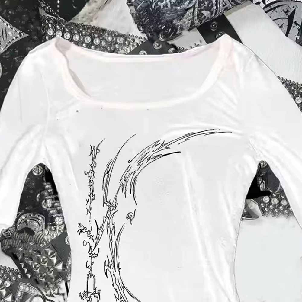 90s Vintage Clothes for Women  - огляд і ціна Y2K Graphic Baby Tee Crop
