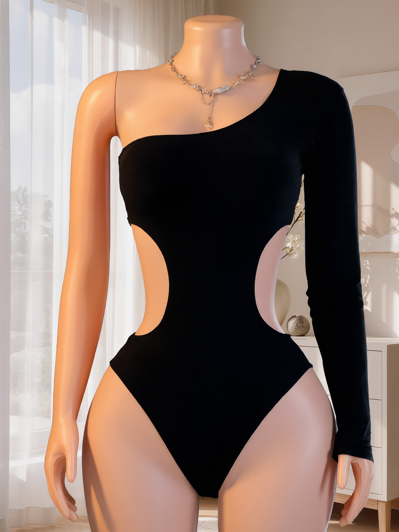 Women One Shoulder Long Sleeve - огляд і ціна Lingerie