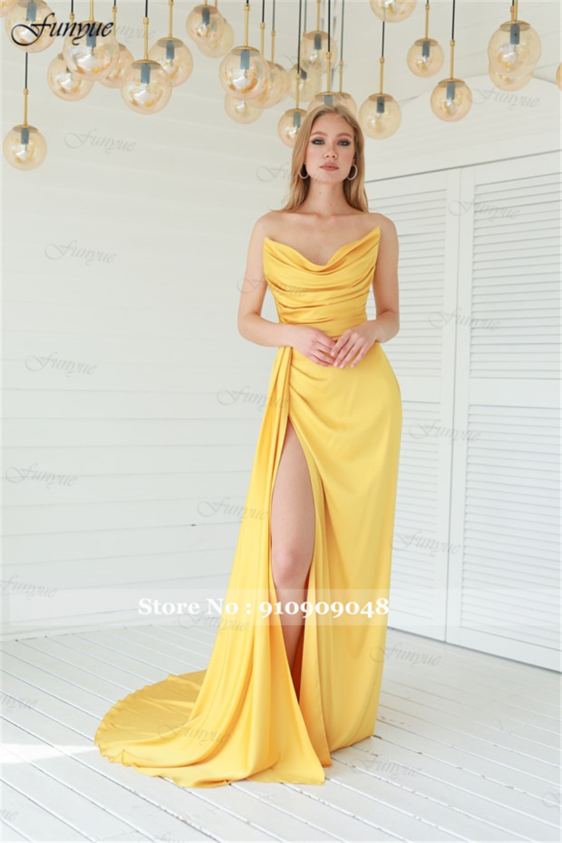 Elegant Off Shoulder Evening D - огляд і ціна Elegant Satin Evening Gown Split