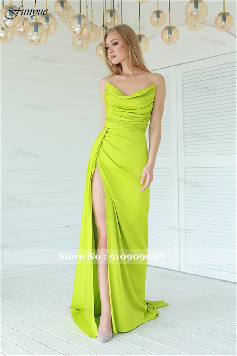 Elegant Off Shoulder Evening D - огляд і ціна Elegant Satin Evening Gown Split