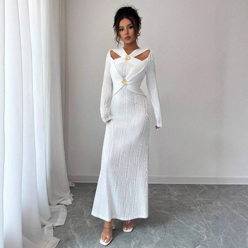 Ribbed Party Evening Dress for - огляд і ціна Bodycon Long Sleeve Ribbed Dress