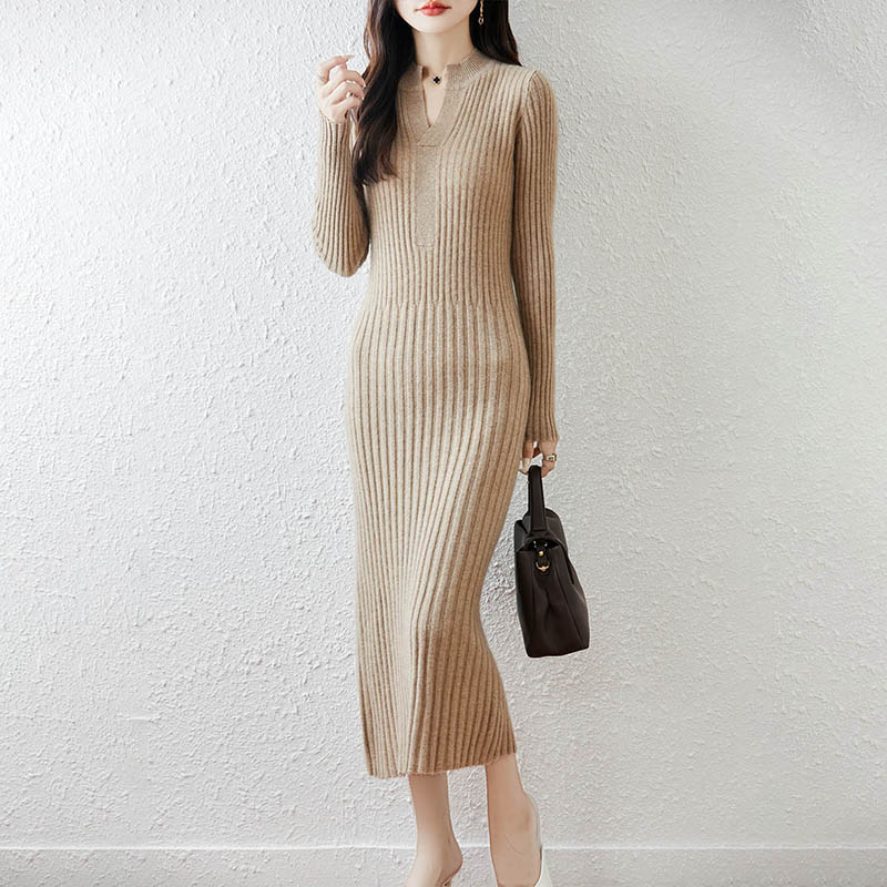 Smart Minimalist Ribbed 2025 W - огляд і ціна Bodycon Long Sleeve Ribbed Dress