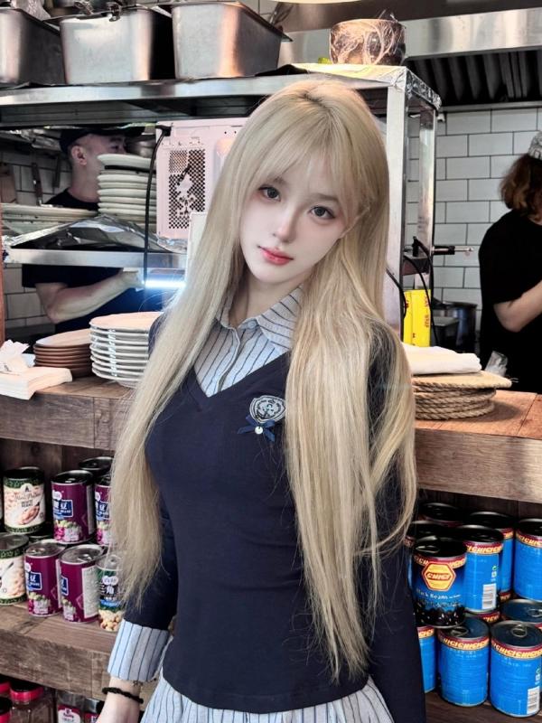 Korean College Style Fake Two- - огляд і ціна Korean Style A Line Shirt Dress